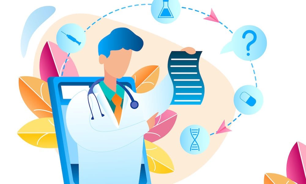 Illustration Using Tablet Consultation with Doctor Study reveals undetected rare neurodegenerative disorder that looks like Parkinson’s disease