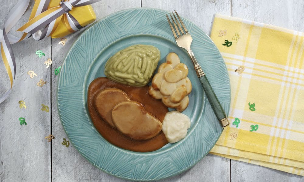 Pureed honey glazed pork copy Wiltshire Farm Foods Turns 30 with Softer Foods Offer