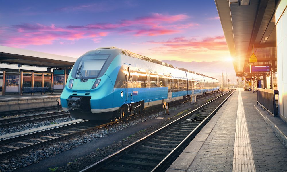 Modern high speed commuter train on the railway station Ticket office closures ‘would increase social isolation’