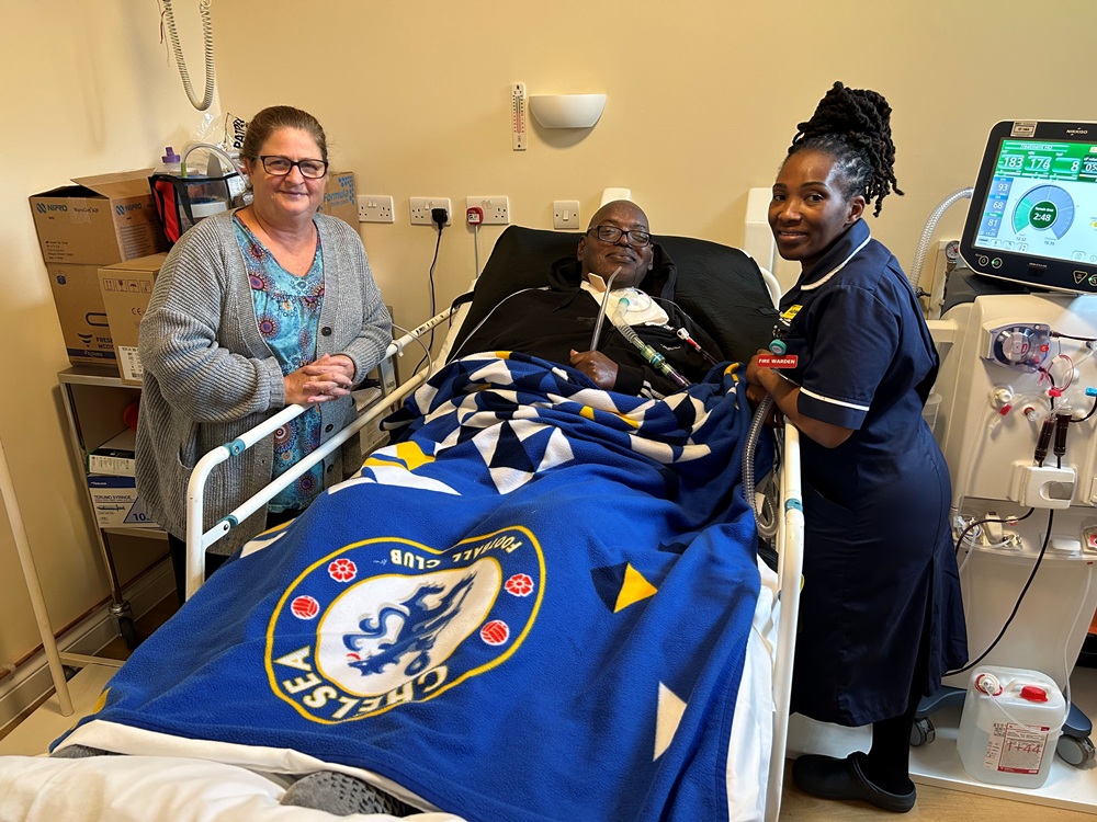 1 David receives dialysis at Fairlie House NHS partnership sees Fairlie Healthcare launch UK’s first haemodialysis service in care home