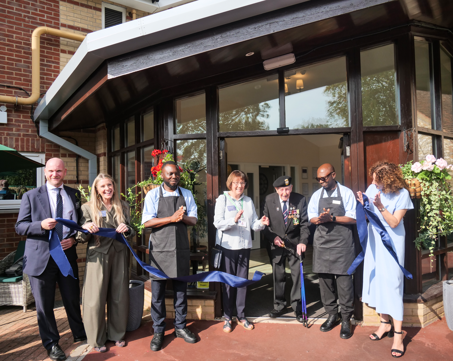 Hazlemere Lodge Care Home ribbon cutting 100-year-old Royal Navy veteran marks a bright new era for Hazlemere Lodge Care Home